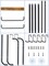 5 Tier Over The Door Towel Rack Bathroom Behind Door Towel Holder with Hooks